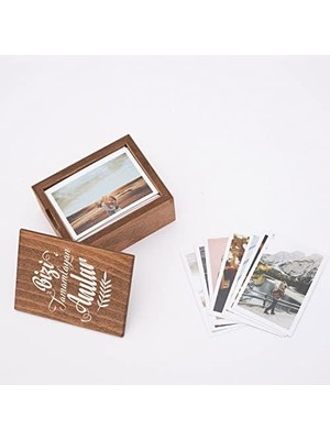 Esplendor Store Bizi Tamamlayan Anılar Kapaklı Ahşap Fotoğraf Kutusu