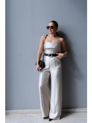 Purple By Banu Gold Kemerli Straplez Tulum