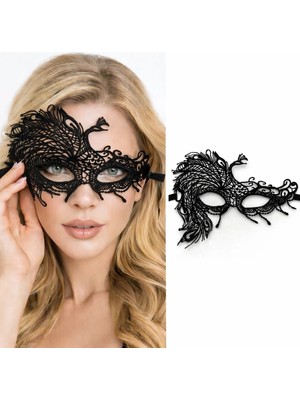 LTG Nova Siyah Dantel Venedik Maskesi Kadın – Zarif Parti Balo Maskesi 9 No