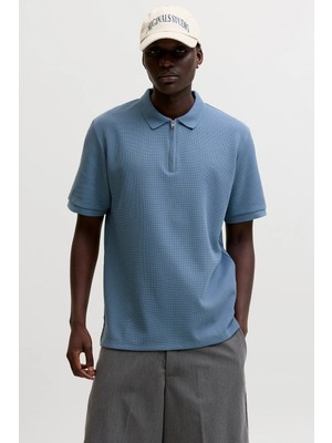 Jack & Jones Essentials Jjeaustin Normal Kalıp Fermuarlı Polo Yaka T Shirt Erkek Polo Yaka T Shirt 12279177