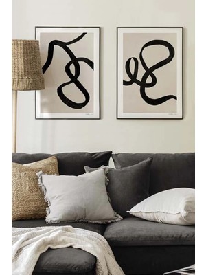 Artavessa 2 Parça Ahşap Çerçeve Görünümlü Mdf Tablo Seti 20X30 cm - Model 17