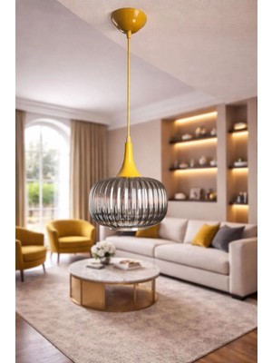 Ömür Avize Pare Eskitme Gold Tekli Sarkıt Avize