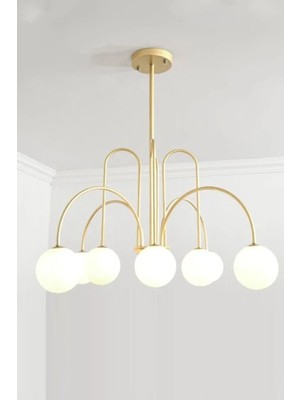 Ömür Avize Rachel Modern Kapalı Globe Camlı Sekizli Avize