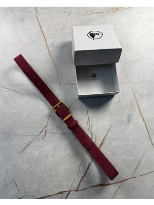 İstanbul Belt Süet Kadın Deri Kemer – 3 cm – Altın Ton Tokalı, Dayanıklı, Şık & Gerçek Deriden Kemer