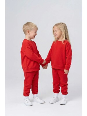 Luess Unisex Çocuk %100 Pamuk 23 Nisan Özel Eşofman Takımı (3-4 Yaş 8-9 Yaş)