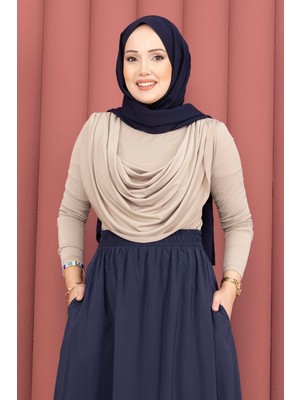 Ozk Degaje Dökümlü Sandy Body Koyu Bej