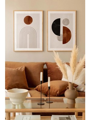 Artavessa 2 Parça Ahşap Çerçeve Görünümlü Mdf Tablo Seti 20X30 cm - Model 14