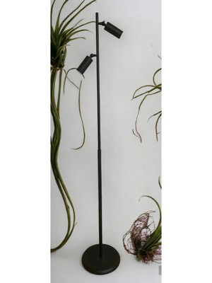 Ömür Avize Georcıa Siyahhh 2 Li Spot Lambader Beyaz Işık