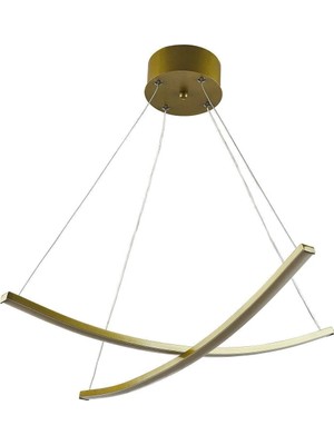 Ömür Avize Almira Gold Kasa Beyaz Ledli Ikili Avize