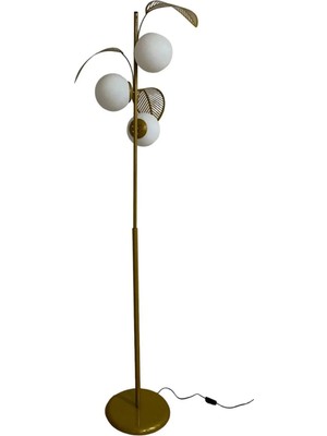 Ömür Avize Margarita Modern Tasarım Lazer Yapraklı Beyaz Globe Camlı Lambader