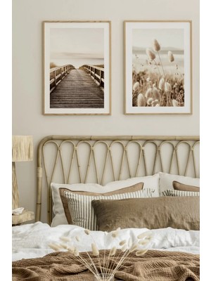 Artavessa 2 Parça Ahşap Çerçeve Görünümlü Mdf Tablo Seti 33X48 cm - Model 5