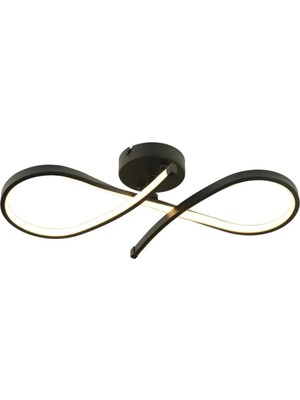 Ömür Avize Bedgasm Modern Siyah Kasa Beyaz Ledli Avize