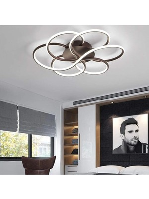 Ömür Avize Capella Siyah Kasa Modern 3lü Tasarım Ledli Avize