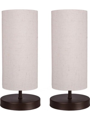 Ömür Avize Basic Line Antik Kahve Renk 2'li Abajur