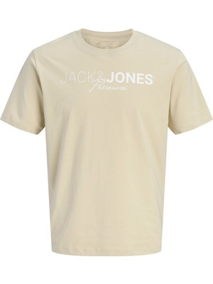 Jack & Jones Plus Jprblaneo % 100 Pamuk Normal Kesim Baskılı Bisiklet Yaka T Shirt Erkek T Shirt 12298342