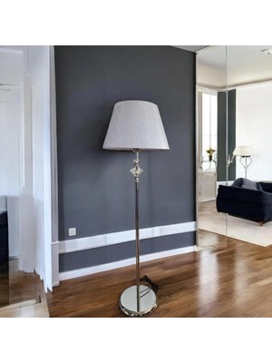 Ömür Avize Yıldız Kristal Taslı Krom Kaplama Lambader