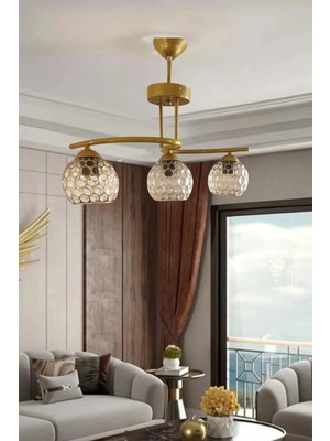 Ömür Avize Ilkim Gold Kasa Avize 3lü