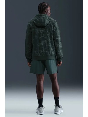 Nike Primary Therma-Fıt Erkek Yeşil Fermuarlı Kapüşonlu Antrenman Sweatshirt