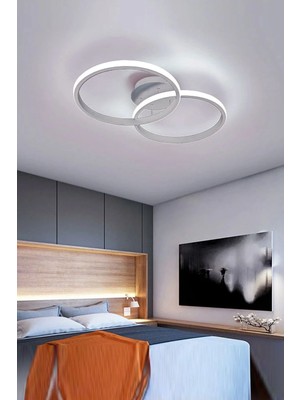 Ömür Avize Bobs Modern Ikili Beyaz Ledli Avize