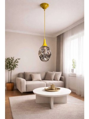 Ömür Avize Damla Siyah Kasa Tekli Sarkıt Avize