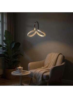 Ömür Avize Sonya Modern Sarkıt LED Avize Gri Renk