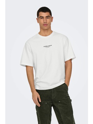 Only & Sons Onscurated % 100 Pamuk Baskılı Bisiklet Yaka T Shirt Erkek T Shirt 22030925