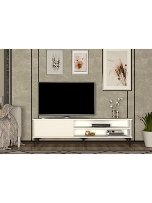 Alina Dizayn Asya Tv  Ünitesi Beyaz