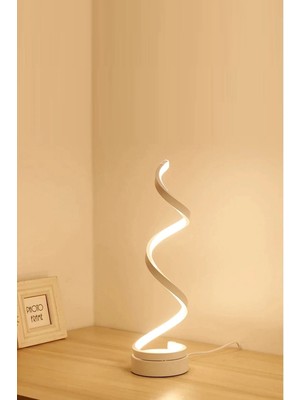 Ömür Avize Tina Modern Spiral Ledli Masa Lambası