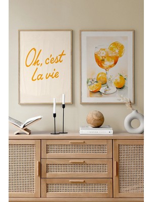 Artavessa 2 Parça Ahşap Çerçeve Görünümlü Mdf Tablo Seti 33X48 cm - Model 8