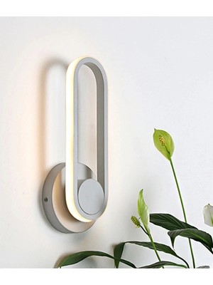 Ömür Avize Leydi Gri Kasa Ledli Aplik