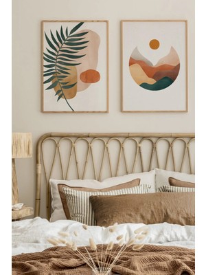 Artavessa 2 Parça Ahşap Çerçeve Görünümlü Mdf Tablo Seti 20X30 cm - Model 11