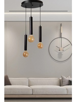 Ömür Avize Derin 3lü Sarkıt Avize (Ampulsüz)