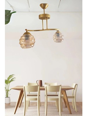 Ömür Avize Esen Eskitme Gold Kasa Avize