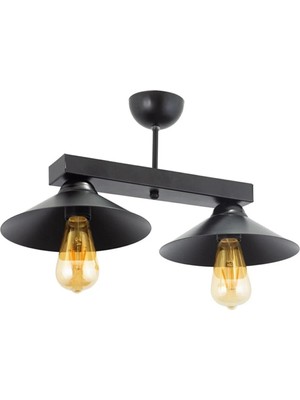 Ömür Avize Orion Tekli Siyah Kasa Avize ( Ampulsuz )