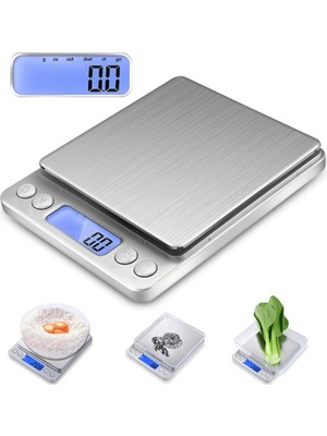Popüler Sepet Pratik Dijital Hassas Mutfak Terazisi Hassas Tartı 2000 Gr./0.1 Gr. Hassasiyet