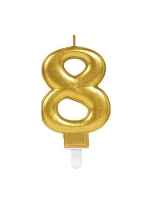 İlk El Grup 8 Rakam Mum Gold Renk (4887)