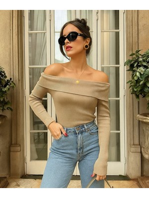  madonna yaka kaşkorse kadın body bej