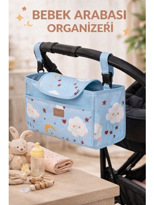 Mor Bebe Premium Bebek Arabası Organizer Çanta I Çok Bölmeli, Biberon Gözlü Stroller Organizer