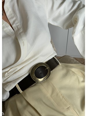 KİLİGİSTANBUL Aeren Kahverengi Suni Deri Kemer 100 cm