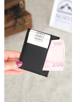 Norvi Leather Çift Taraflı Unisex Hakiki Deri Kartlık 1145