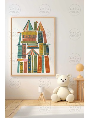 Artavessa Tek Parça Ham Renk Gerçek Ahşap Çerçeveli Tablo - Teknrsymdf-65