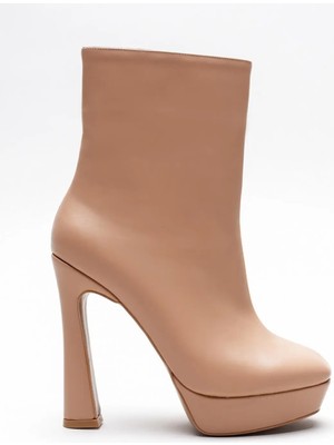 Ayakkabı Ateşi Kadın Bot Nude Cilt Özel Tasarım Fantazi Platform  Capital