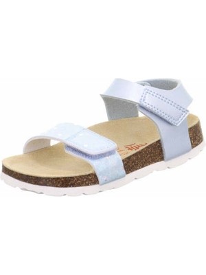 Superfit Fussbettpantoffel Kız Çocuk Mantar Taban Beyaz Sandalet