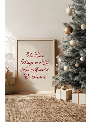 Artavessa Tek Parça Gerçek Ham Ahşap Çerçeveli Yılbaşı(New Year) Temalı Tablo - Model 99