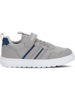 Slazenger Freedom I Unisex Çocuk Cırt Cırtlı Gri / Saks Mavi Günlük Spor Ayakkabısı