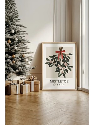 Artavessa Tek Parça Gerçek Ham Ahşap Çerçeveli Yılbaşı(New Year) Temalı Tablo - Model 30