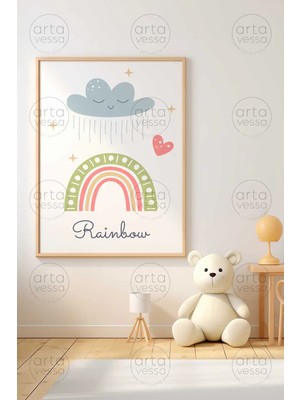 Artavessa Tek Parça Ham Renk Gerçek Ahşap Çerçeveli Tablo - Teknrsymdf-33