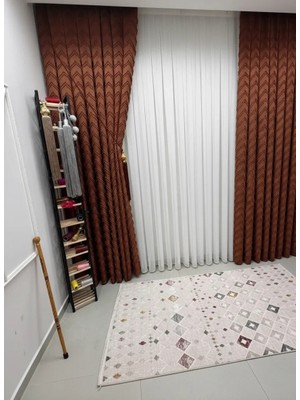 Nivemes Home Nivemeshome Ritim Kiremit 1/3 Pileli Fon Perde