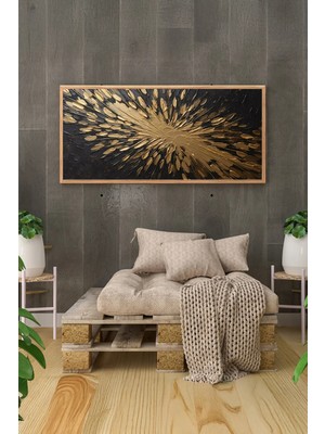 Artavessa Tek Parça Gerçek Ham Ahşap Yatay Panorama Çerçeveli Tablo - Model 20