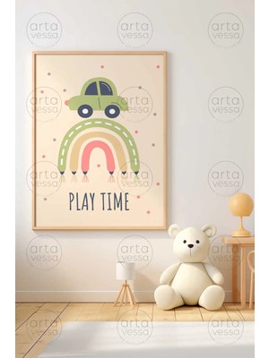 Artavessa Tek Parça Ham Renk Gerçek Ahşap Çerçeveli Tablo - Teknrsymdf-36